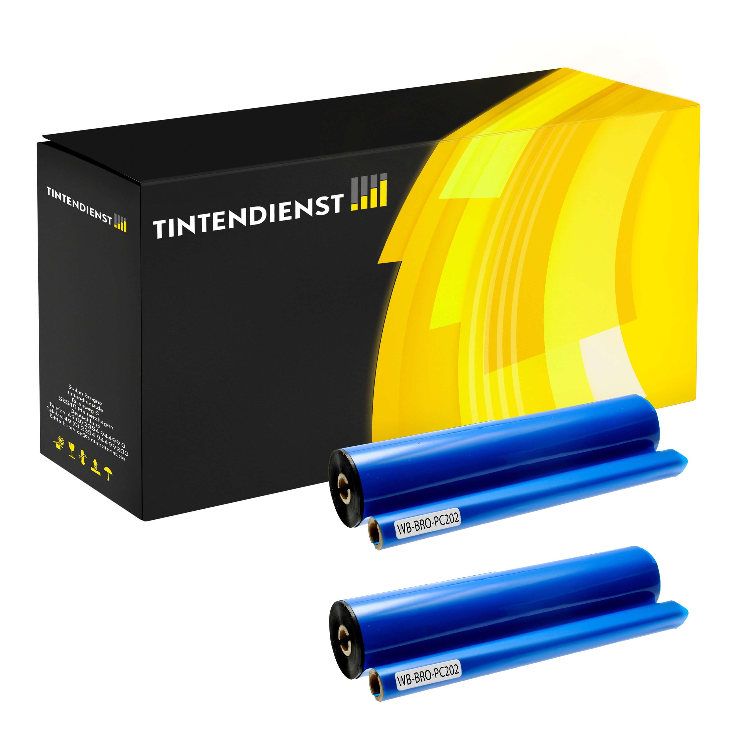 Tintendienst Thermorollen Brother PC202 (2-Pack)