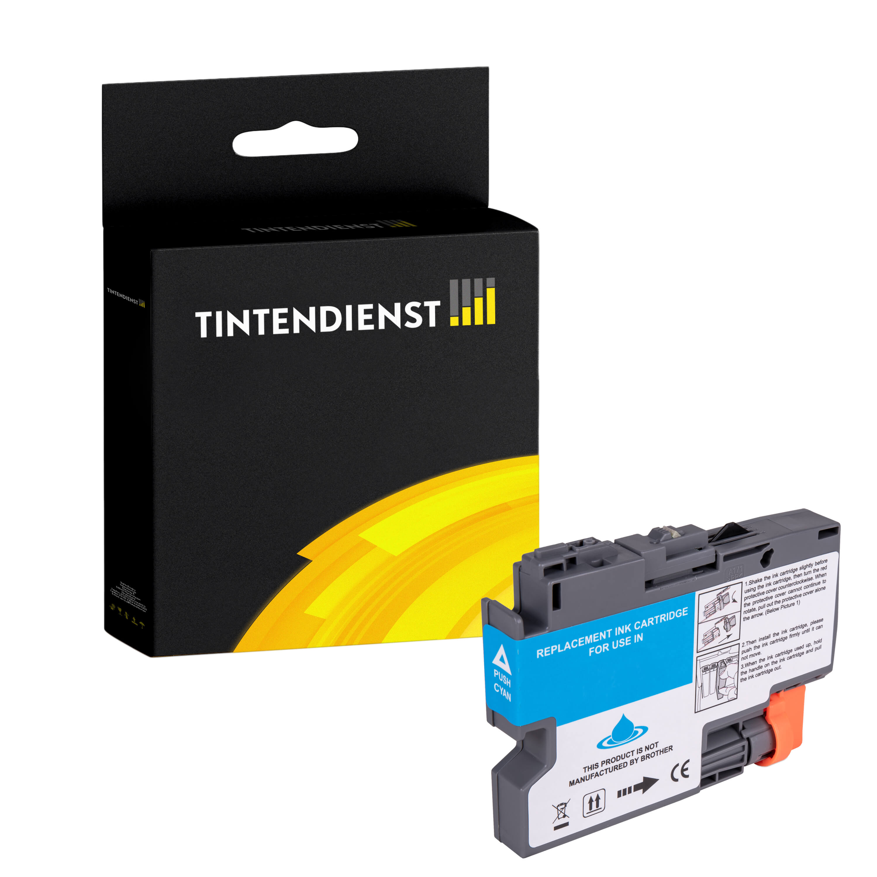 Tintendienst kompatibel für Brother Tintenpatrone LC-424C Cyan [XL Füllmenge]