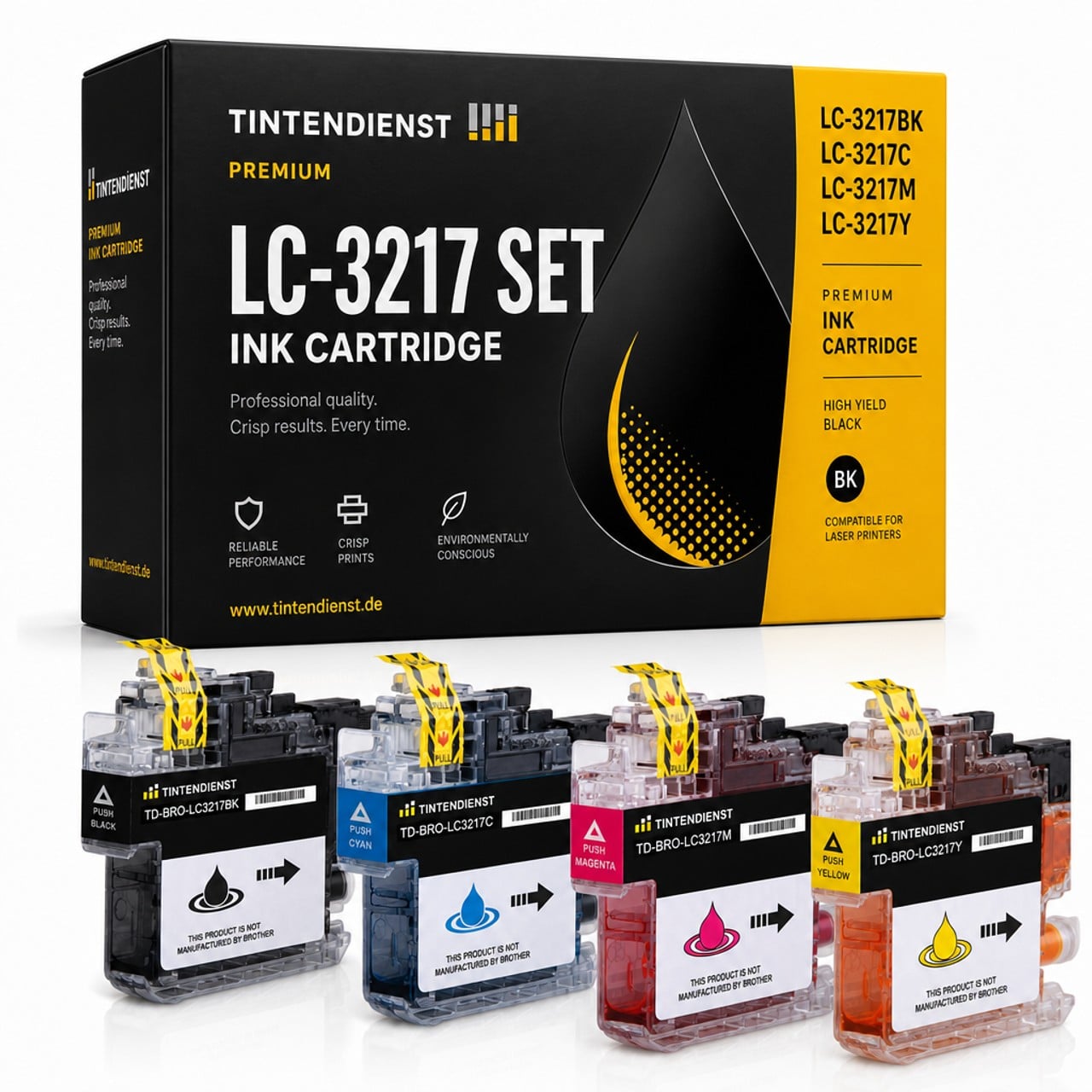 Tintendienst Set 4 Patronen Brother LC3217 1xbk 1xcmy