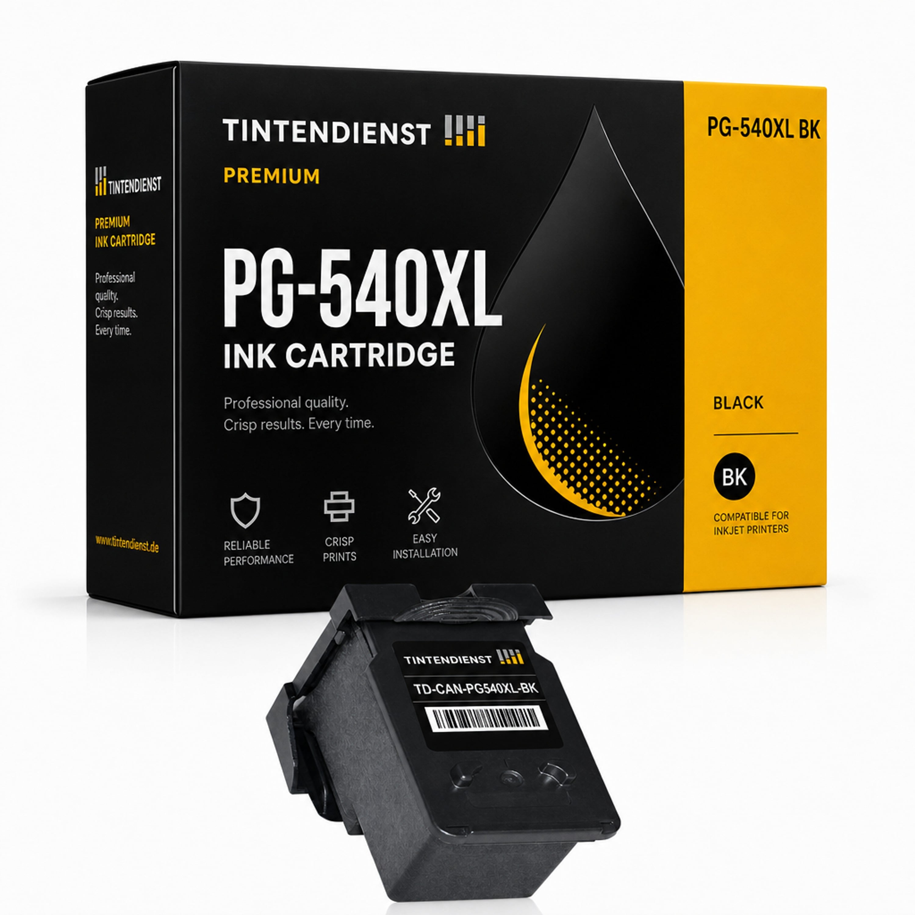 Druckerpatrone kompatibel zu Canon PG-540XL, schwarz