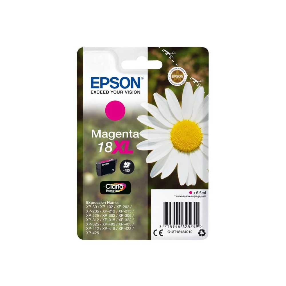 Original Epson Tintenpatrone C13T18134012 / 18XL Magenta