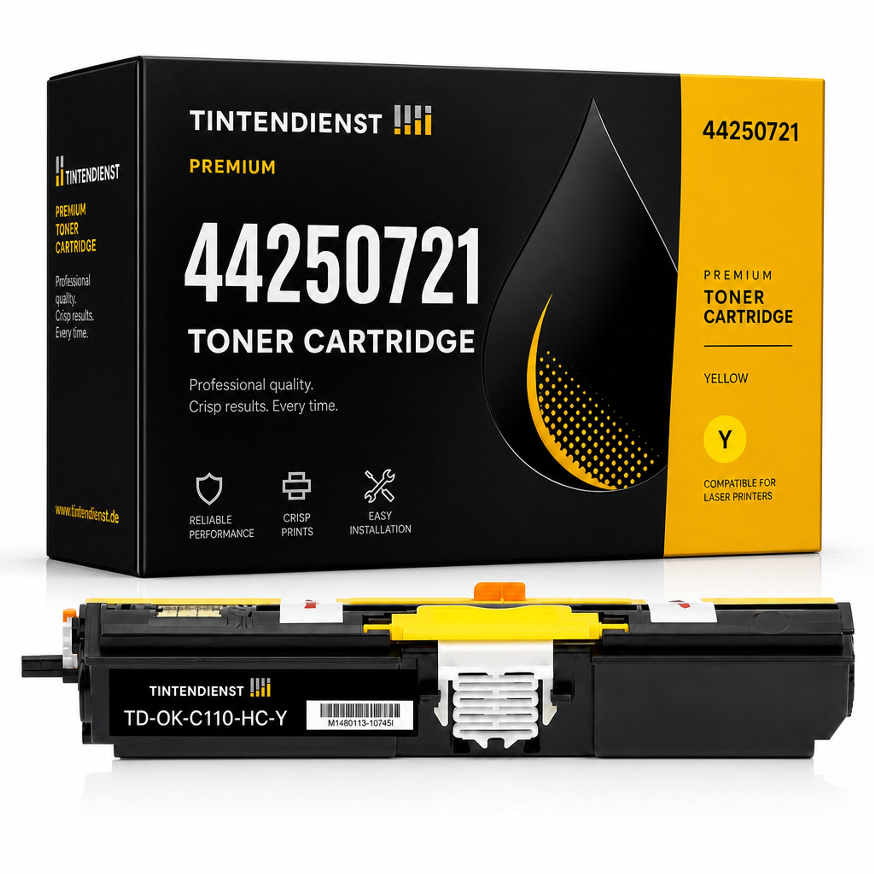 Toner kompatibel zu OKI 44250721, gelb