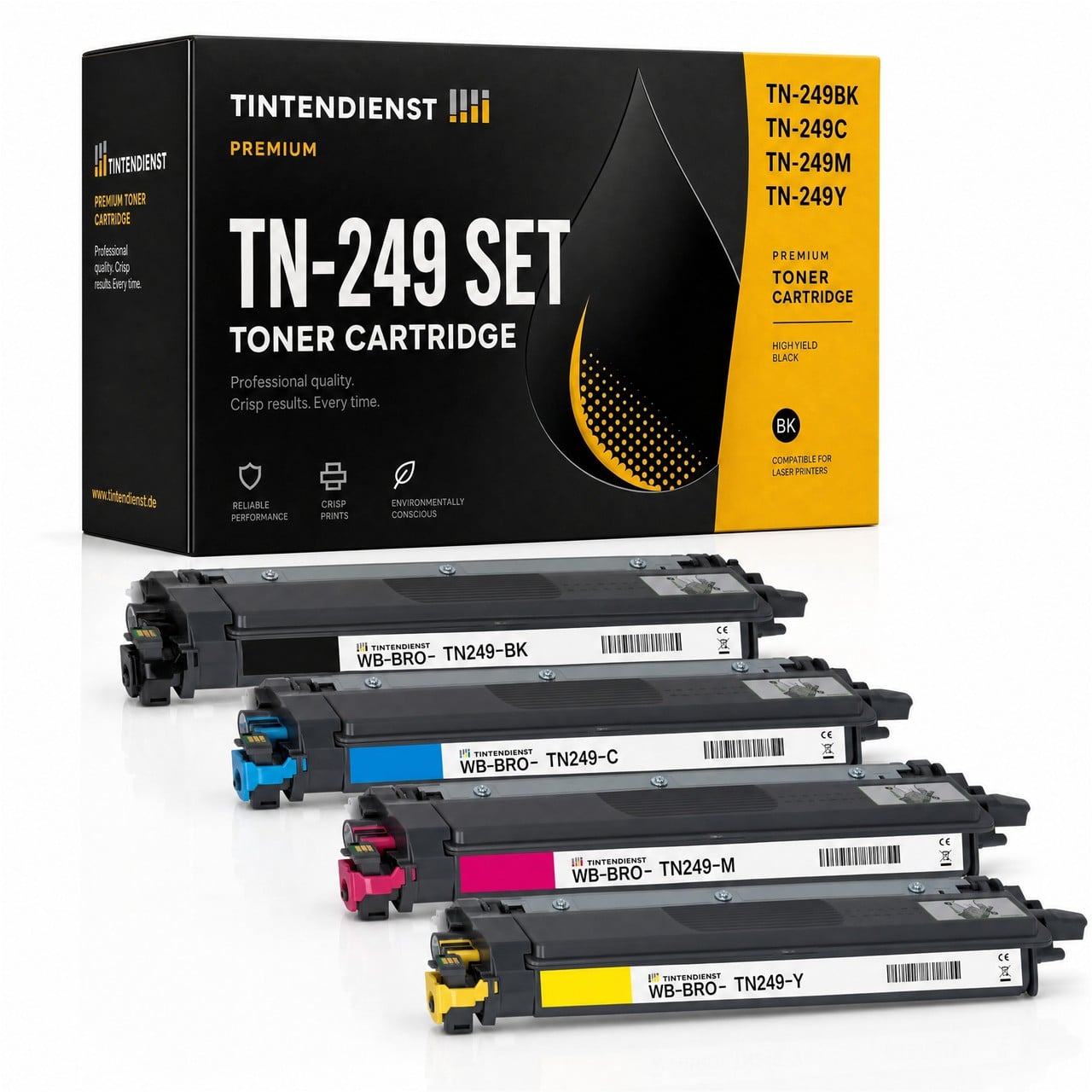Tintendienst Set 4 Toner Brother TN249CMYK 1xbk 1xcmy