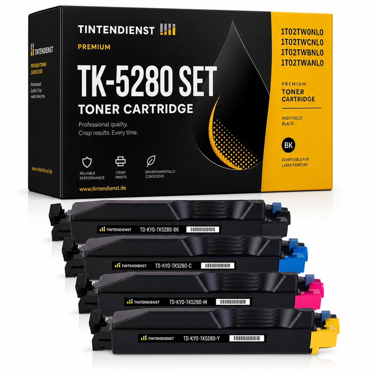 Tintendienst Set 4 Toner Kyocera TK5280 1xbk 1xcmy