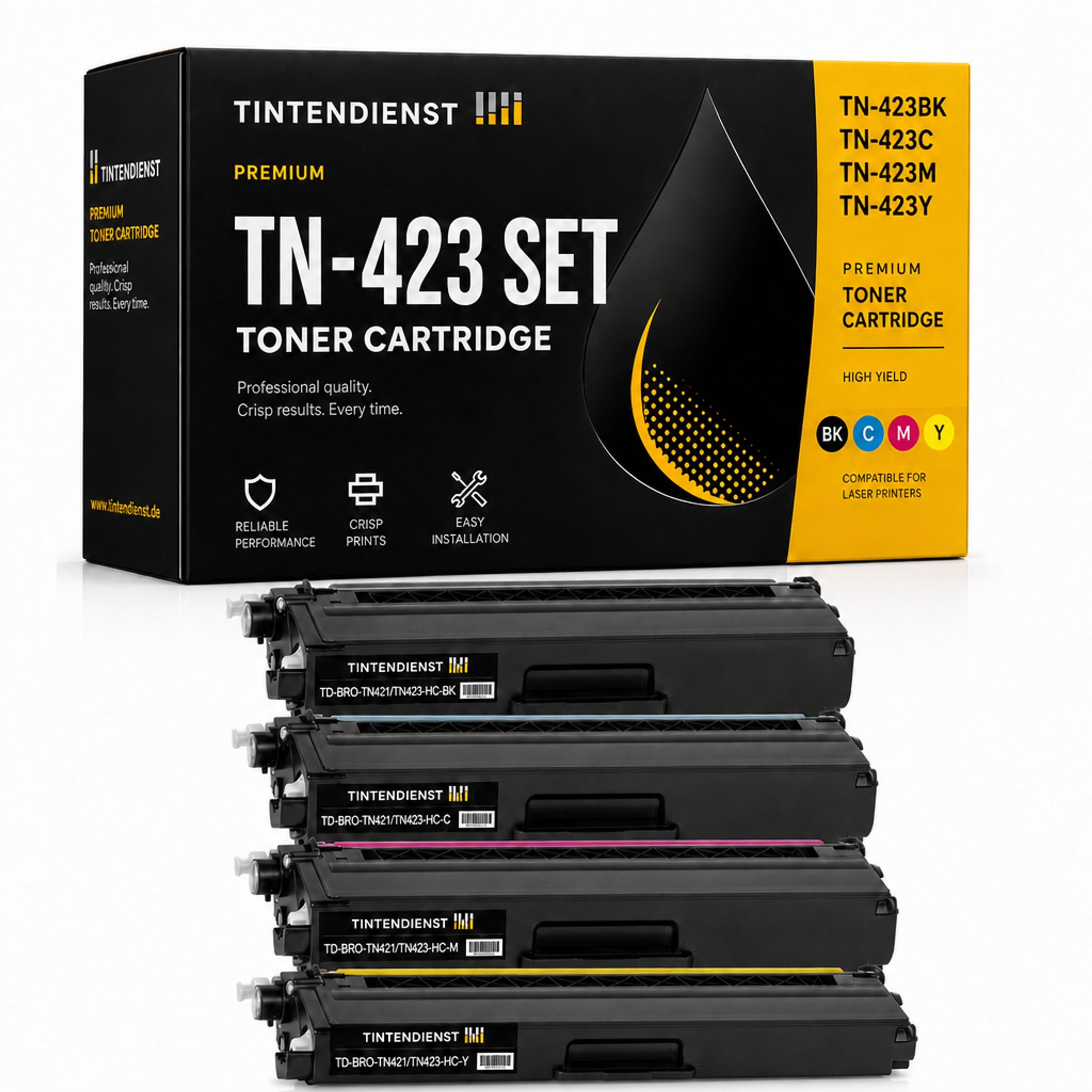Set kompatibel zu Brother TN-421, 4 Toner