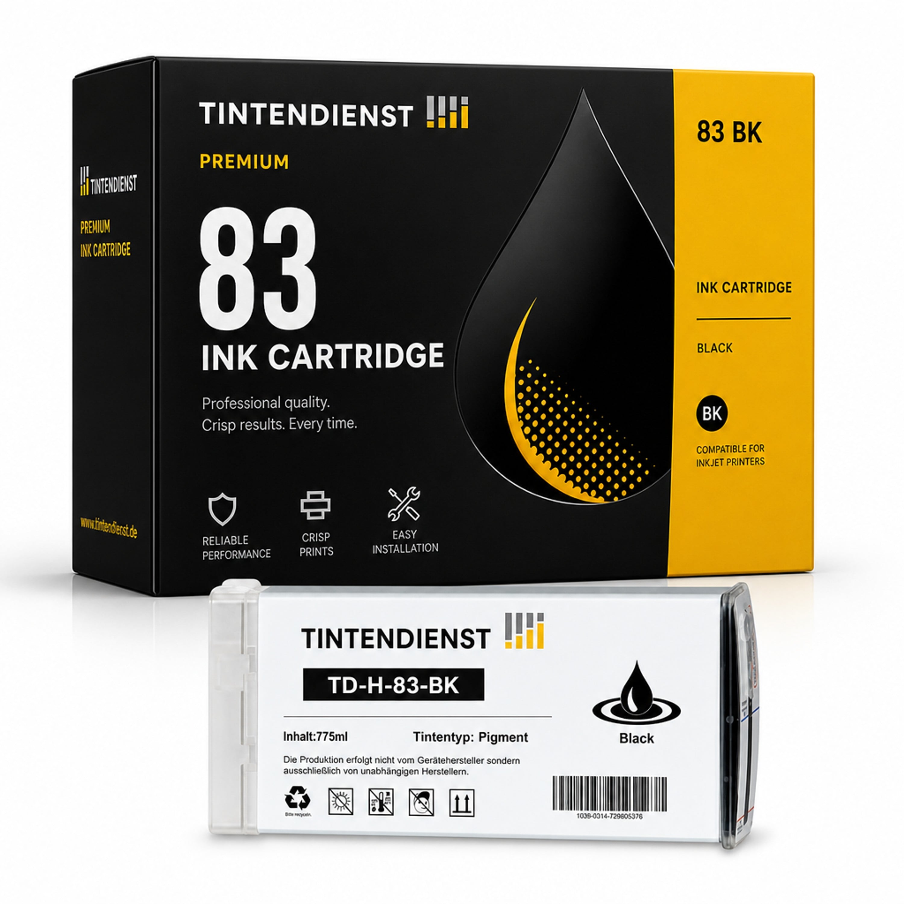 Druckerpatrone kompatibel zu HP 83, schwarz