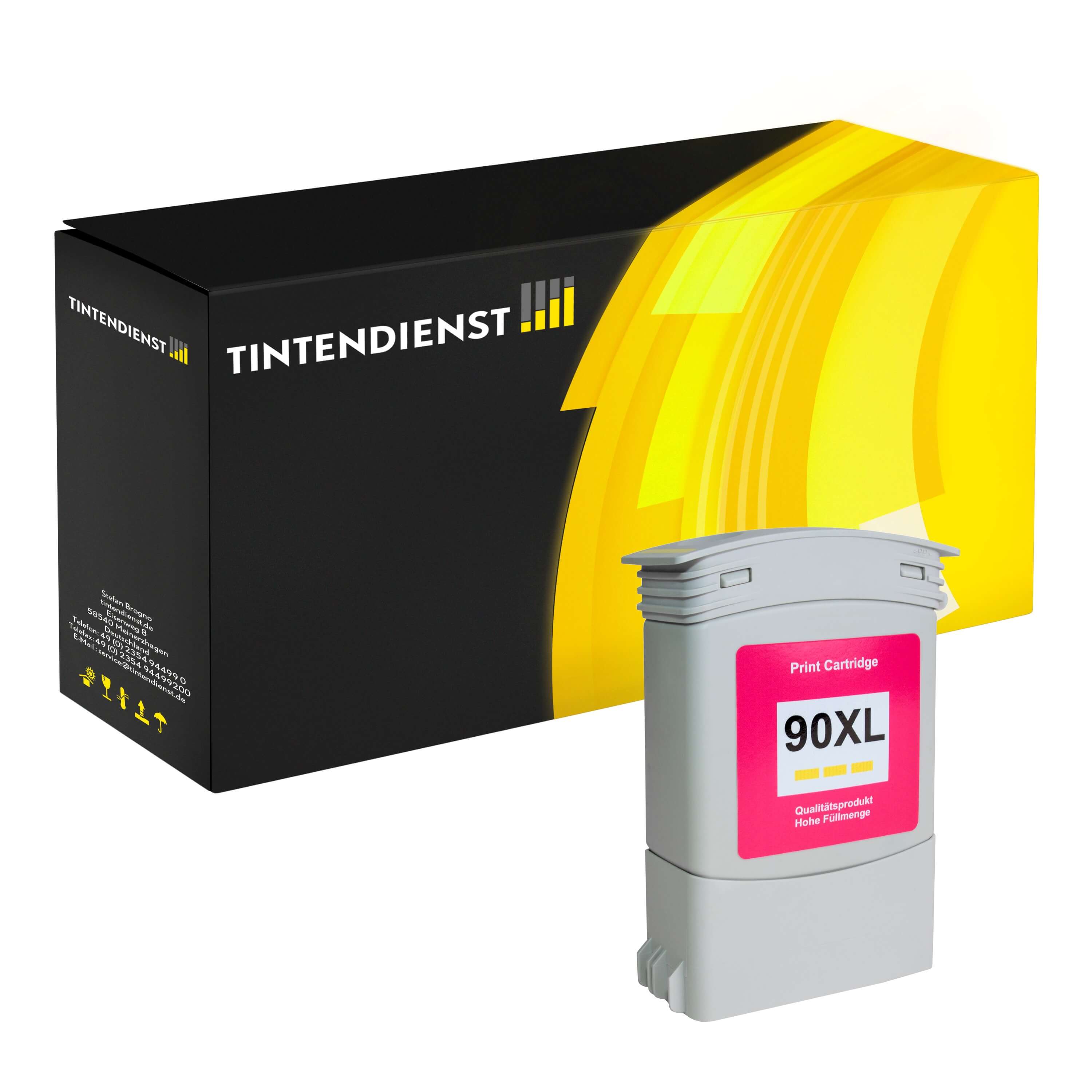 Druckerpatrone kompatibel zu HP 90, gelb