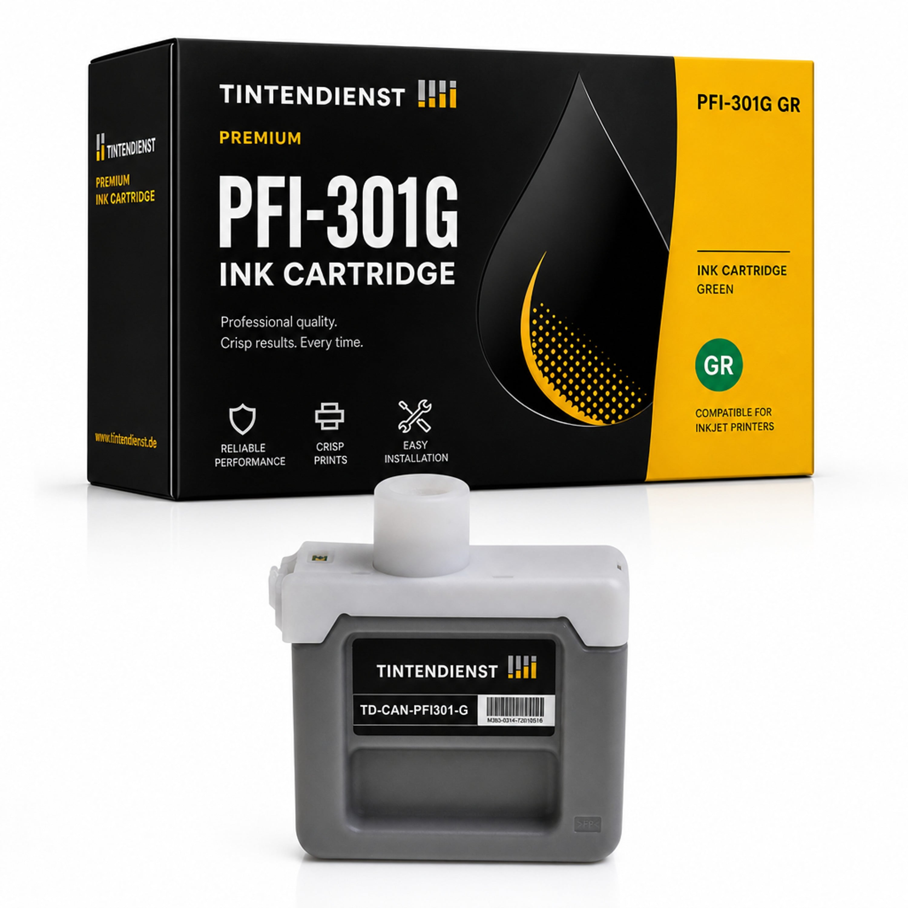 Canon PFI-301G Druckerpatrone (1493B001) grün – Tintendienst kompatibel