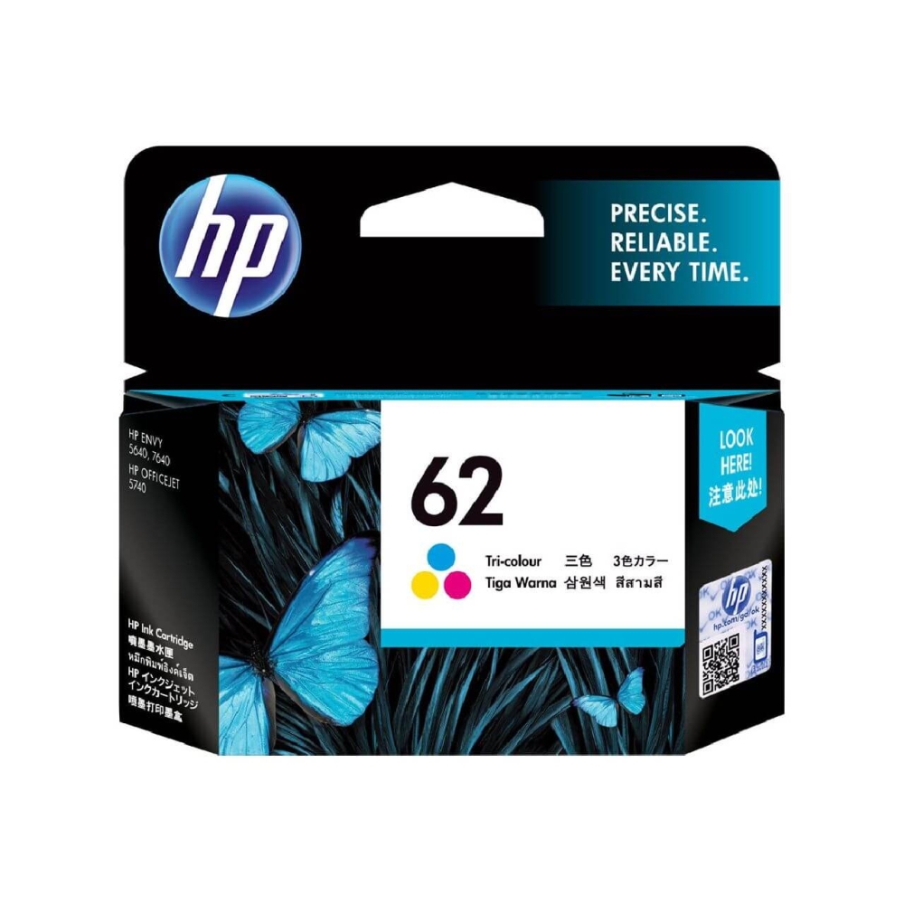 Original HP Tintenpatrone C2P06AE / 62 Color (Cyan,Magenta,Gelb)