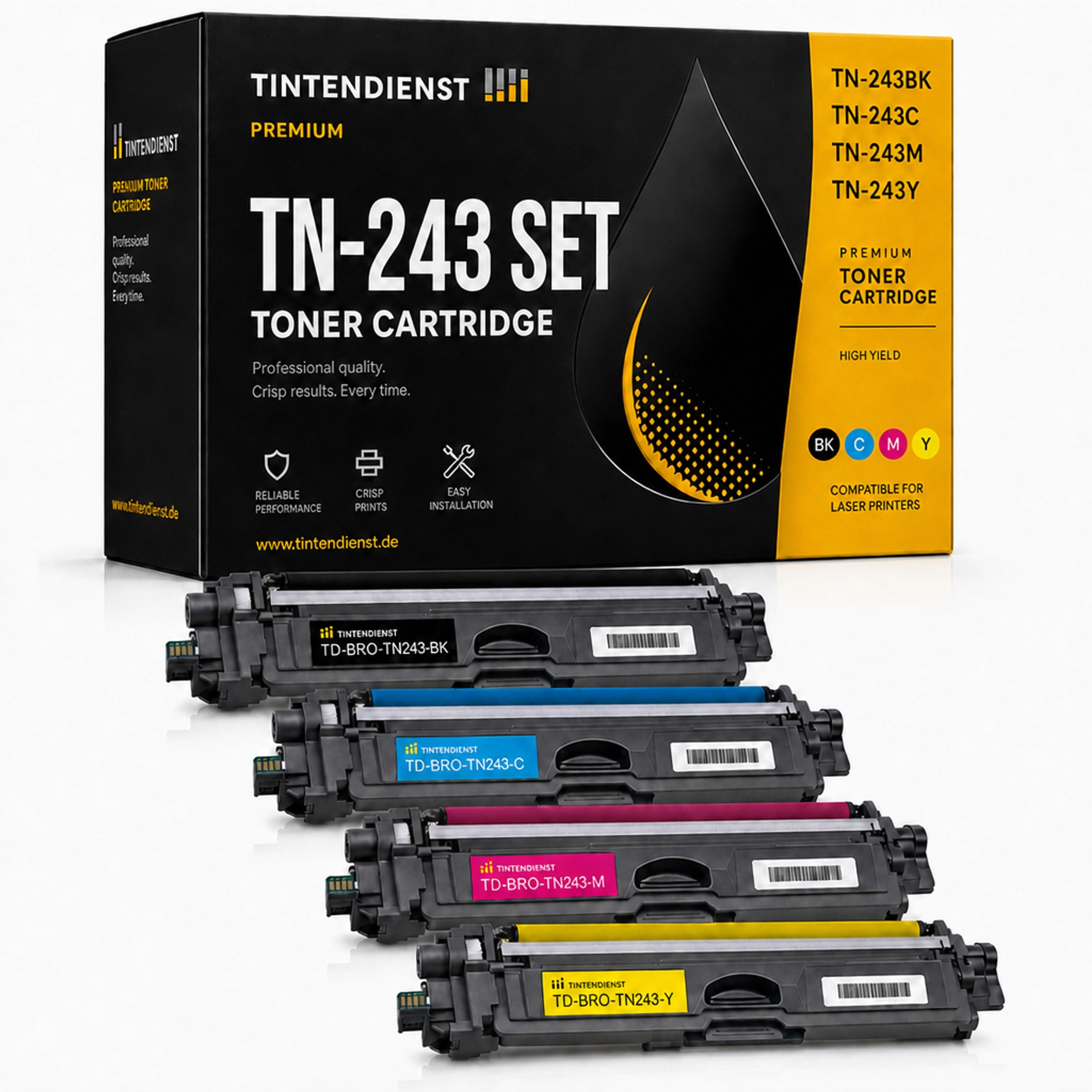 Set kompatibel zu Brother TN-243, 4 Toner