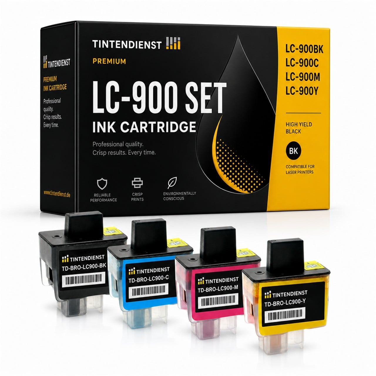 Tintendienst Multipack 4 Brother LC-900BK LC-900C LC-900M L