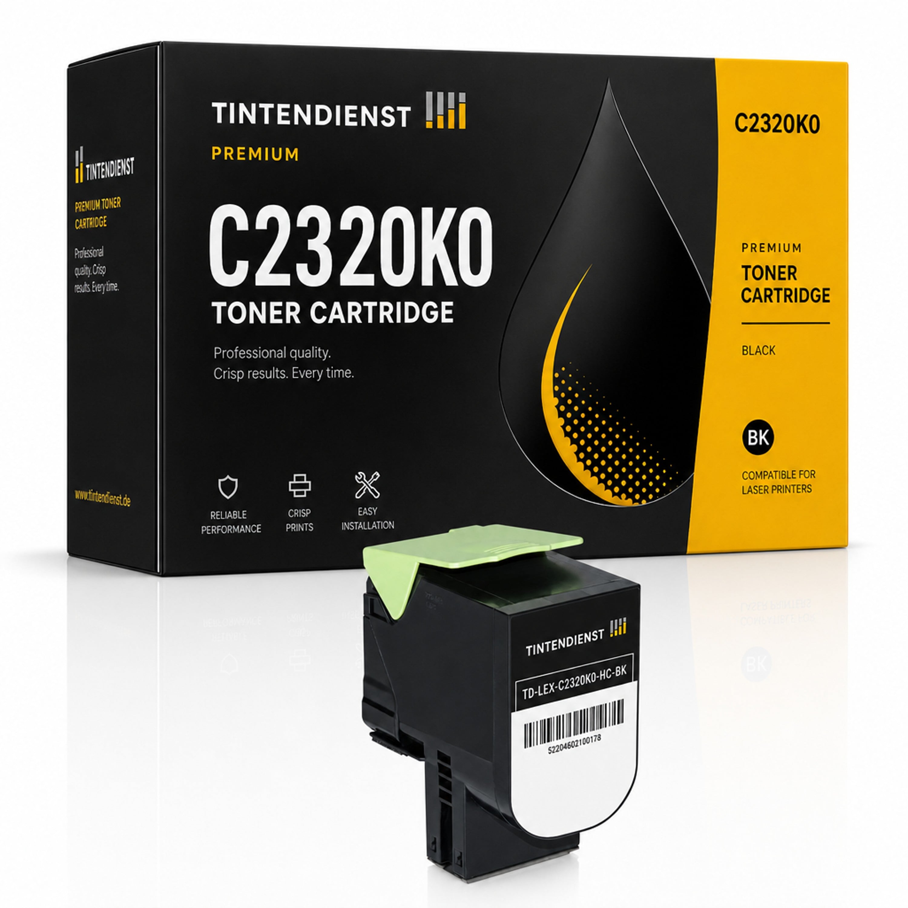 Toner kompatibel zu Lexmark C2320K0, schwarz