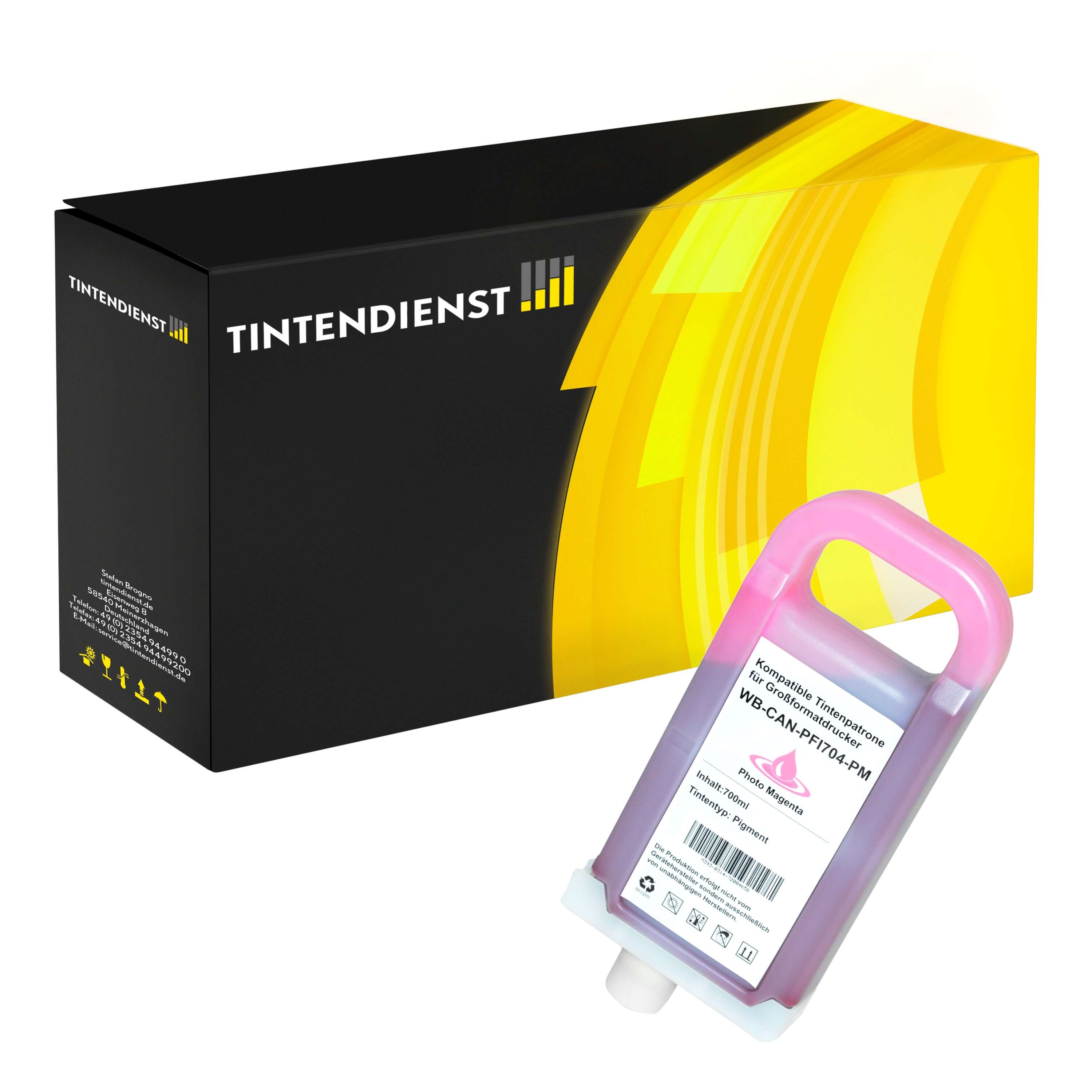 Canon PFI-704PM Druckerpatrone (3866B005) magenta – Tintendienst kompatibel